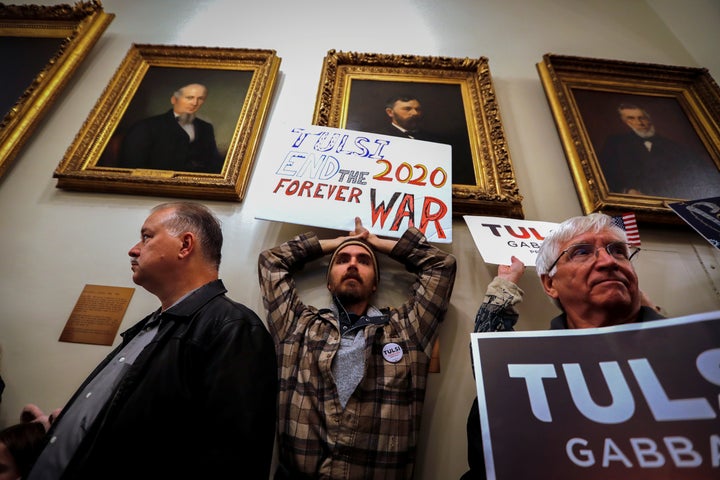 Tulsi Gabbard is selling herself as a vital challenger to the national security establishment ― and leaning on messages akin