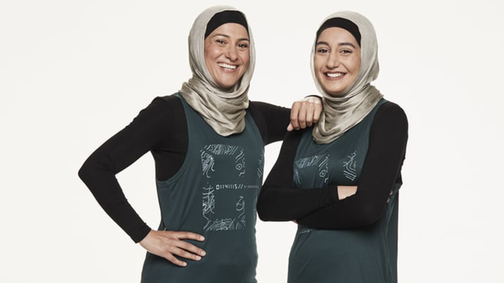 The Amazing Race Australia contestants Rowah Hassan (L) and Amani Mawass (R) who were eliminated on Tuesday.