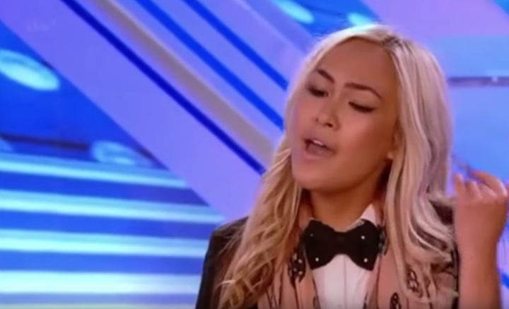 Love Island Australia contestant Cassie Lansdell in a 2013 audition for The X Factor UK.