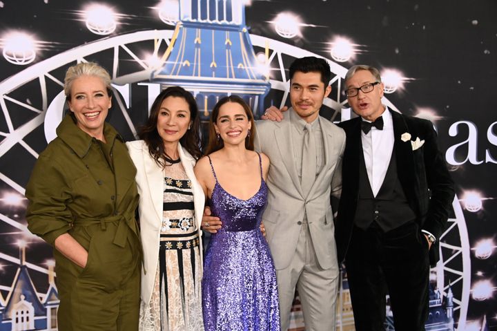 Emma Thompson, Michelle Yeoh, Emilia Clarke, Henry Golding and Paul Feig at the Last Christmas premiere in New York