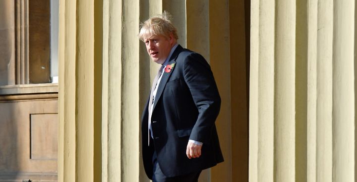 Prime Minister Boris Johnson leaves Buckingham Palace in London after an audience with Queen Elizabeth II ahead of the formal start of the General Election.