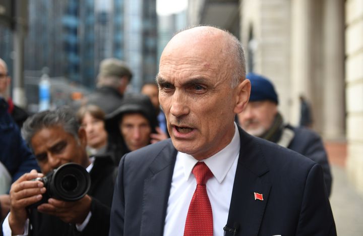 Chris Williamson outside the Birmingham Civil Justice Centre where he lost his High Court bid to be reinstated to the Labour Party after he was suspended over allegations of anti-Semitism.