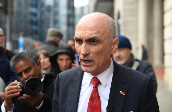 Chris Williamson outside the Birmingham Civil Justice Centre where he lost his High Court bid to be reinstated to the Labour Party after he was suspended over allegations of anti-Semitism.