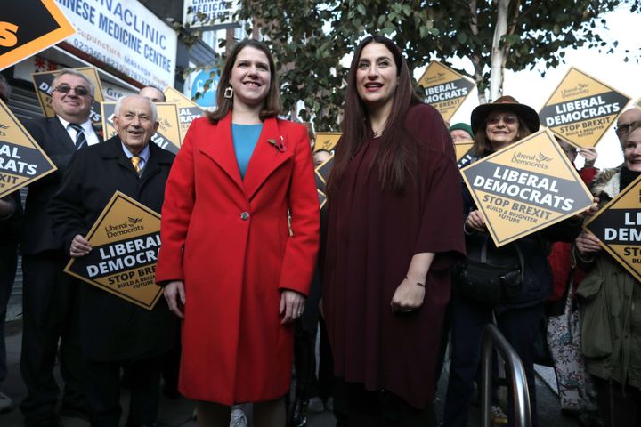 Leader of the Liberal Democrats Jo Swinson and Luciana Berger.