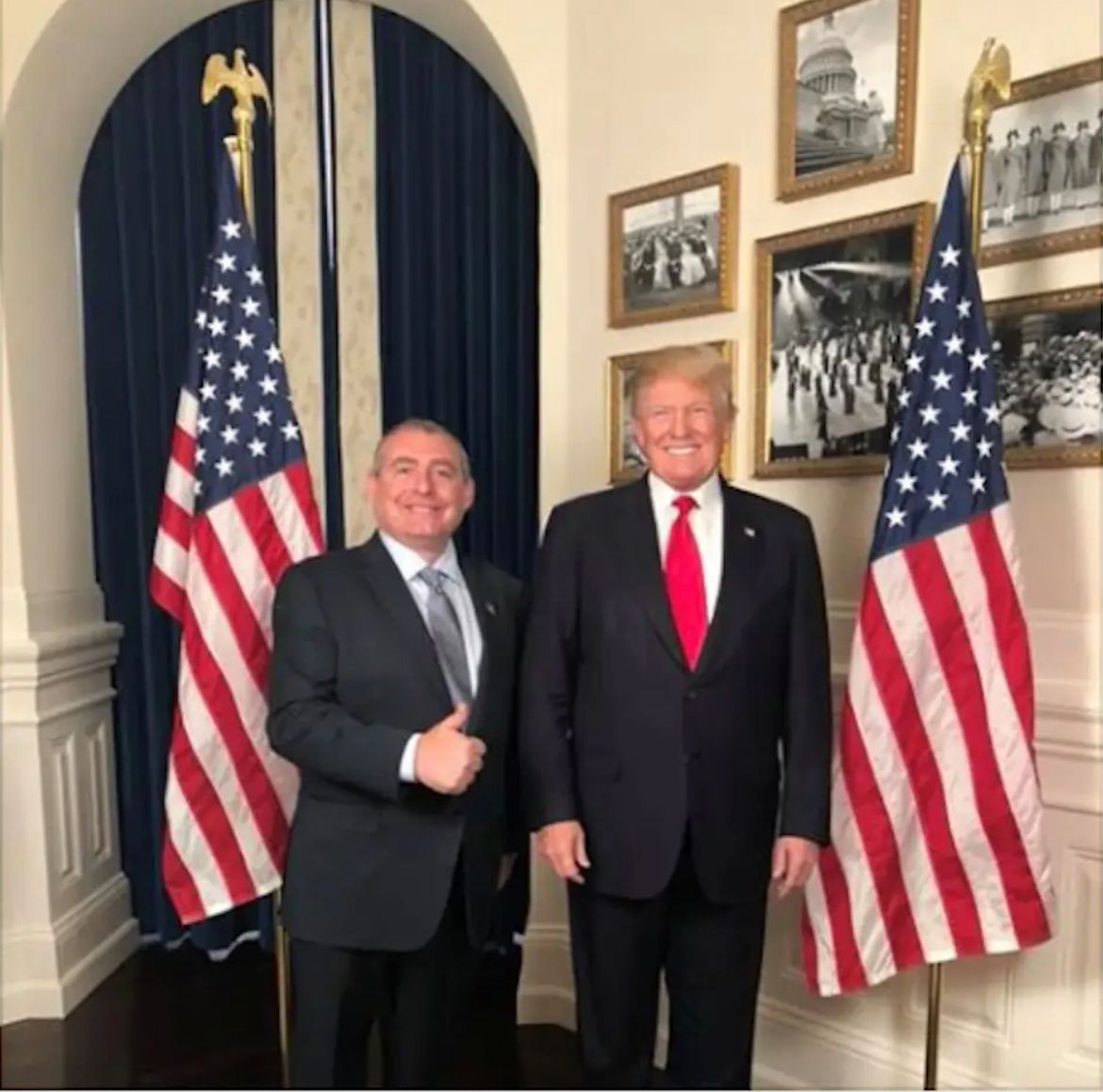 Lev Parnas shared a photo of himself with President Donald Trump on social media.