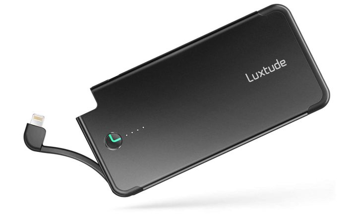 This long-lasting battery pack for iPhones has a built-in cable, too.