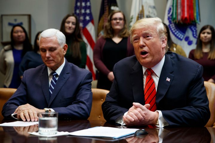Vice President Mike Pence listens as President Donald Trump speaks from the Roosevelt Room of the White House on Oct. 18. Pence would have had to sign any letter in support of invoking the 25th Amendment.