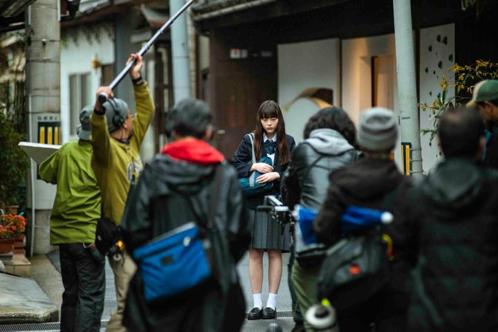 映画「風の電話」の撮影風景