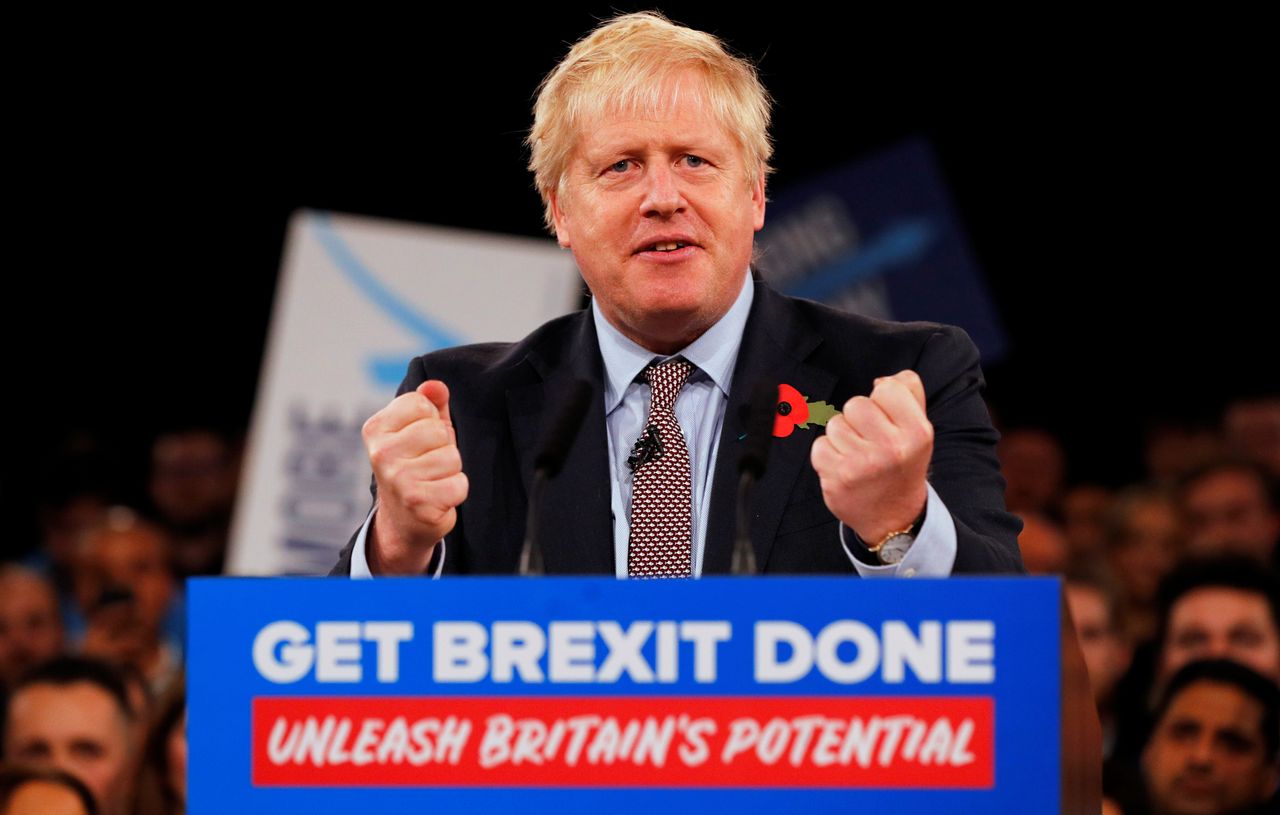 Boris Johnson at an event to launch his election campaign on Wednesday