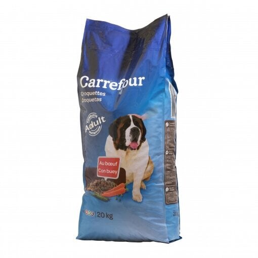 Pienso Carrefour: croquetas con buey.