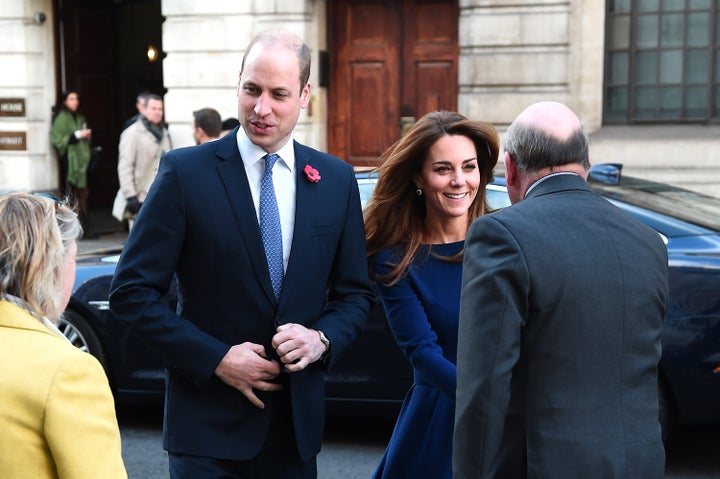 The Duke and Duchess of Cambridge arrive for the event. 