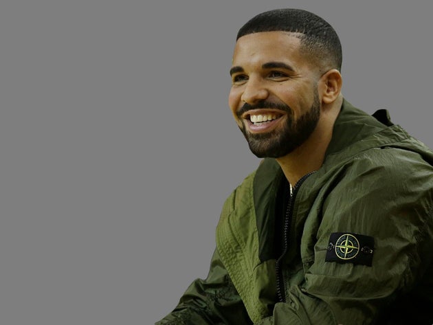 Drake headshot, rapper, graphic element on