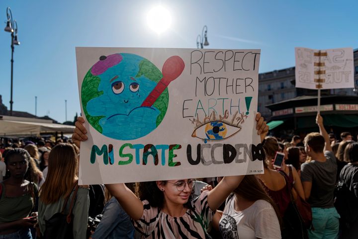 イタリア・ローマで行われた気候変動ストライキ 2019年9月27日
