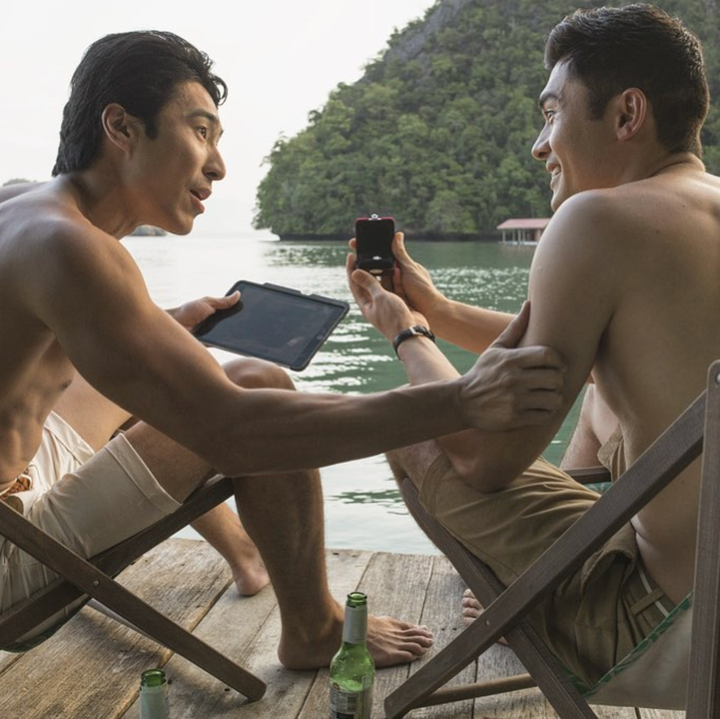 Chris starred in Crazy Rich Asians last year alongside Henry Golding.