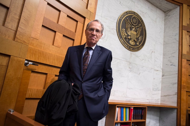 U.S. District Judge Paul L. Friedman in his courtroom on July 28, 2014, in Washington, denounced President Donald Trump's disrespect of the judiciary.