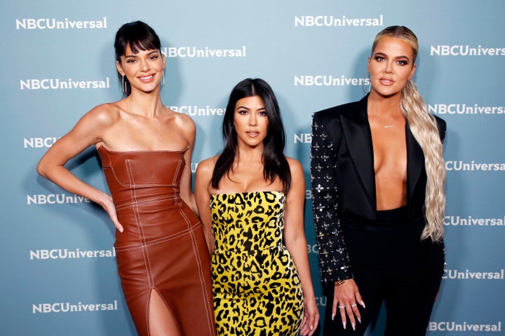 Kendall Jenner, Kourtney Kardashian and Khloe Kardashian at the NBC Universal Upfronts on May 13, 2019.