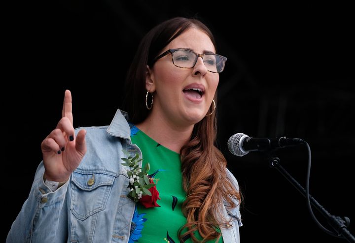 Laura Pidcock at the Durham Miners' Gala
