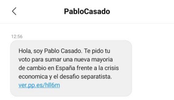 Hola Soy Pablo Casado El Sms Que Ha Enviado El Pp A 12