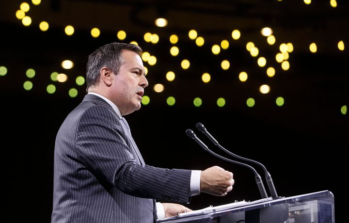 Alberta Premier Jason Kenney delivers his State of the Province address to the Edmonton Chamber of Commerce in Edmonton on Tuesday, October 29, 2019. 