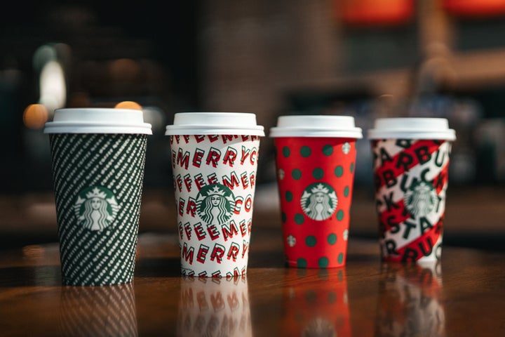 This year's Starbucks holiday cups wish customers a "merry coffee."