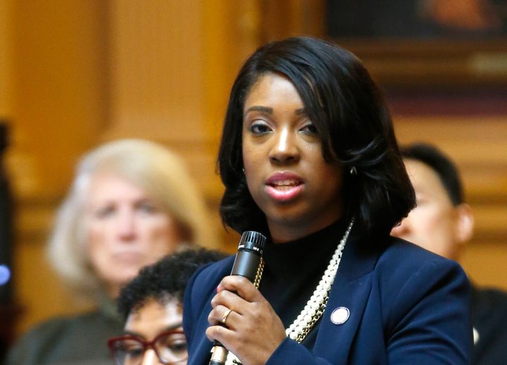 Virginia Del. Lashrecse Aird, pictured on Feb. 22, 2019, ran to the left of Del. Eileen Filler-Corn in the race for the speakership of the House of Delegates.