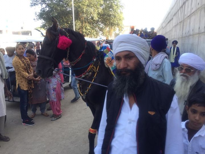 Riding horses and jeeps, the pilgrims merged into a single colour of faith and harmony as they neared the Kartarpur Darbar Sahib Gurudwara 4 kilometres away. 