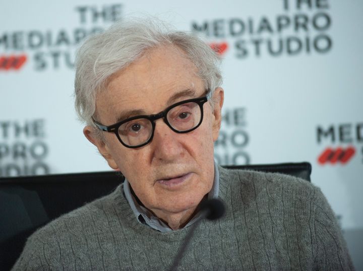 Woody Allen attends a press conference for his new film in San Sebastian, Spain, on July 9.