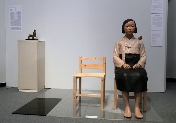 「表現の不自由展・その後」で展示されていた「平和の少女像」