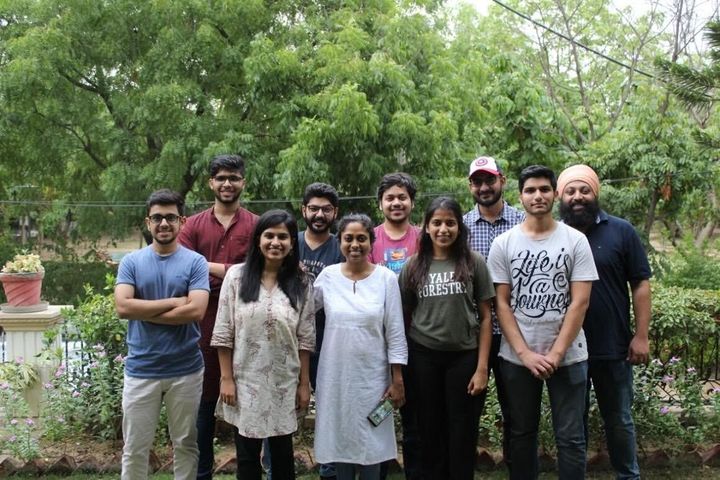 The team behind Blue Sky Analytics in Delhi.