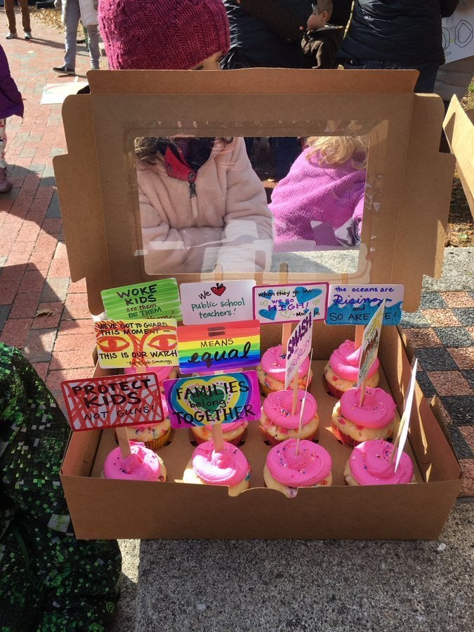 Cupcakes at Kiyoko Merolli's birthday protest.