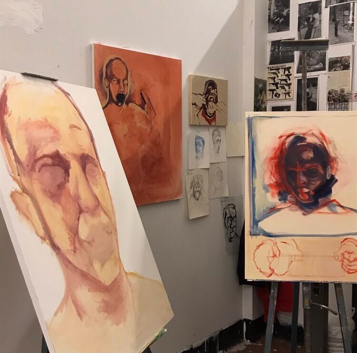 Nick Zgraggen uses his art studio in New York City as a retreat.
