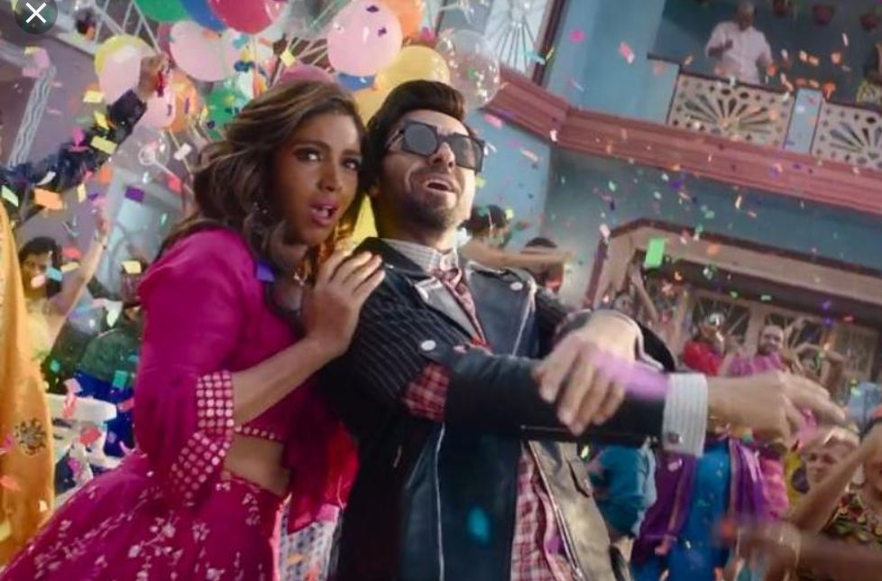 Bhumi Pednekar and Ayushmann Khurranna in a still from the song 'Don't Be Shy Again' from the film 'Bala'. 