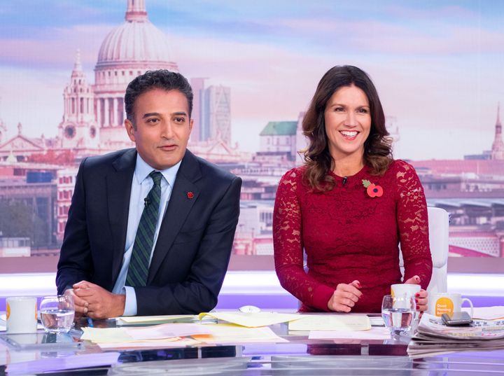 Adil Ray and Susanna Reid presenting Good Morning Britain earlier this month