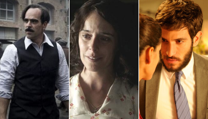 Luis Tosar en 'La sombra de la ley'; Belén Cuesta en 'La trinchera infinita'; Quim Gutiérrez en '3 bodas de más'.