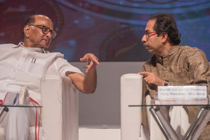 NCP chief Sharad Pawar and Shiv Sena Chief Uddhav Thackeray in a file photo