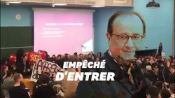 Une conférence de Hollande annulée après une manif