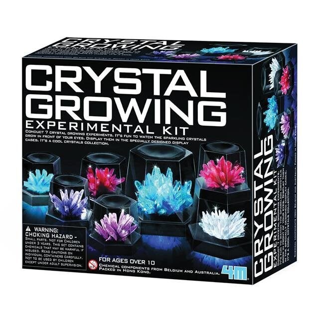 Grow seven crystals of varying sizes with this kit from Mastermind Toys.