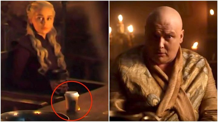 Did Varys leave the coffee cup in the shot?