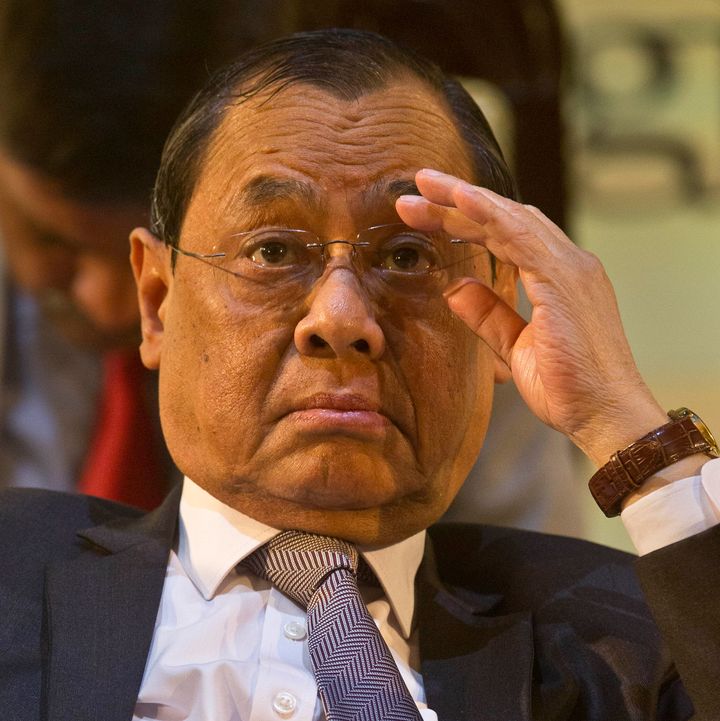 Chief Justice of India Ranjan Gogoi, attends a book release function in Gauhati, Assam, India, Sunday, Nov. 10, 2019. 