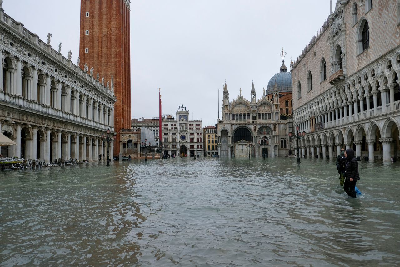 A flooded St Mark's Square 