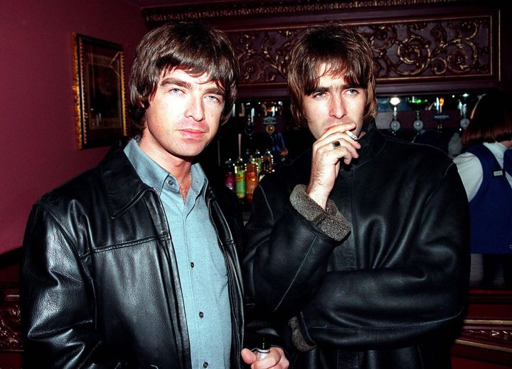 Brothers Liam and Noel Gallagher formed Oasis in Manchester in 1991