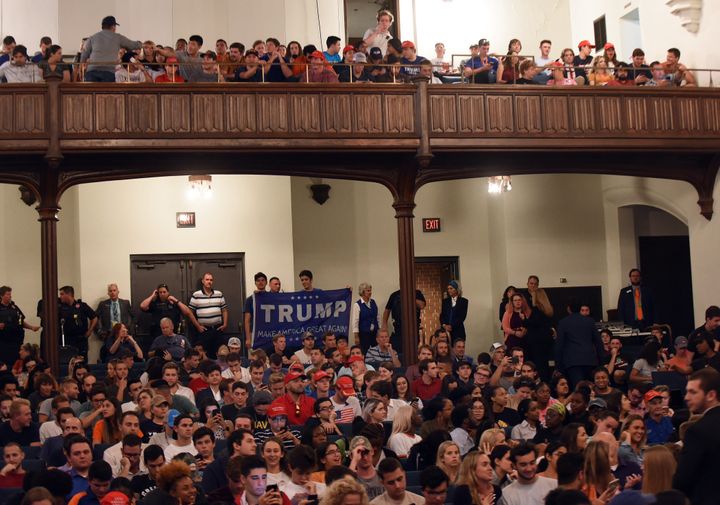 Hundreds of students attended the event featuring Trump Jr. and Guilfoyle. 