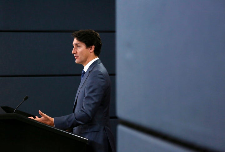 Prime Minister Justin Trudeau speaks during a news conference on Oct. 23, 2019 in Ottawa.