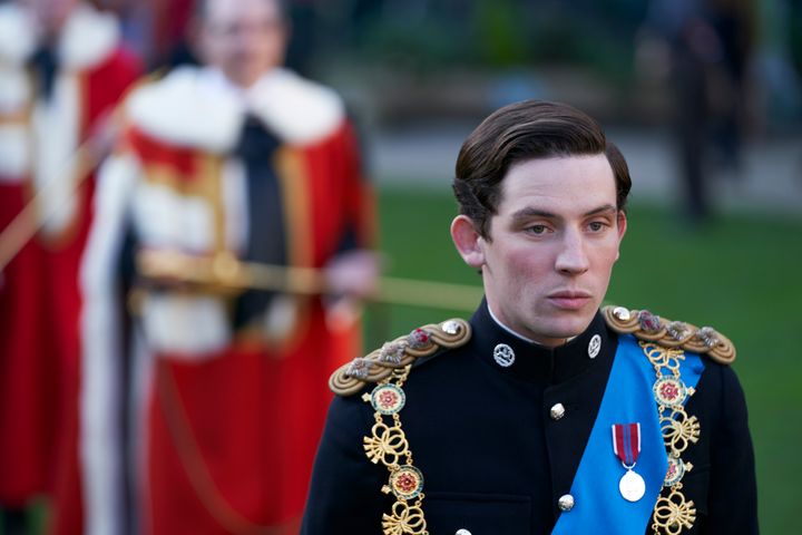 Josh in character as Prince Charles