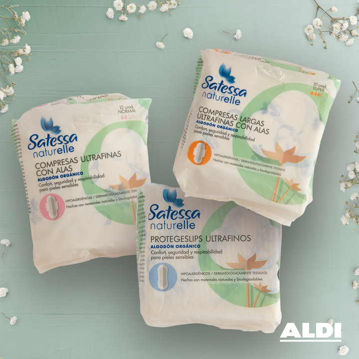 Las nuevas compresas de Aldi.