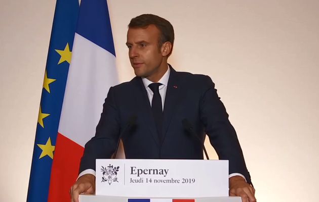 Emmanuel Macron à Epernay ce jeudi 14