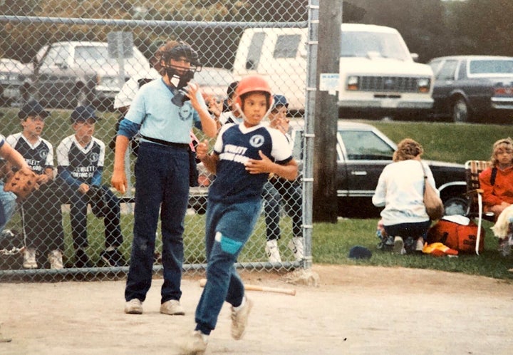 My middle brother at home plate.