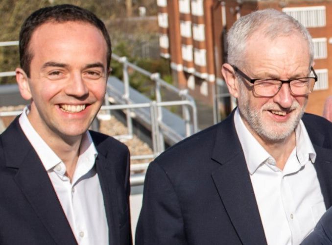 London's deputy mayor for housing James Murray, left, with Labour leader Jeremy Corbyn. Murray is Labour's candidate for the seat of Ealing North.