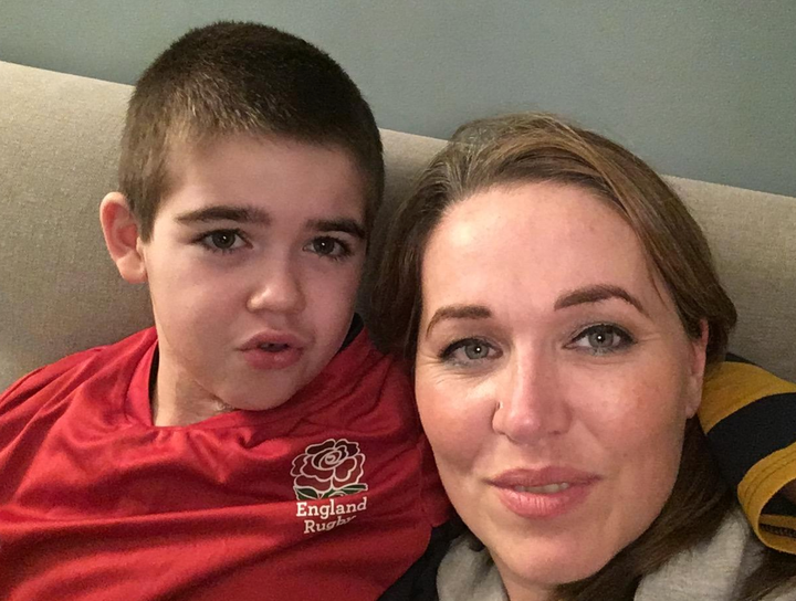 Hannah Deacon with son Alfie Dingley