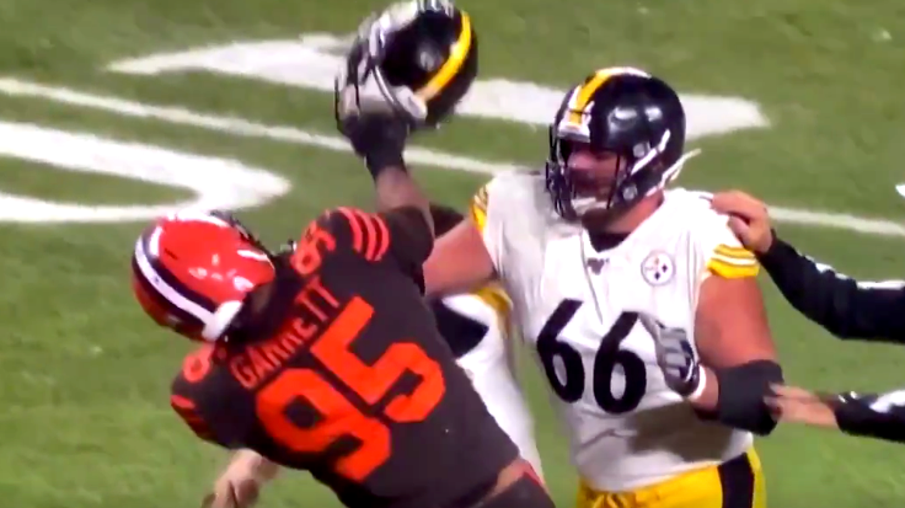 Myles Garrett Daps Up Mason Rudolph After Game, Helmet Attack Forgiven?!